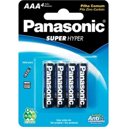 Pilha AAA Palito 1,5V R03UAL/4B400 PANASONIC