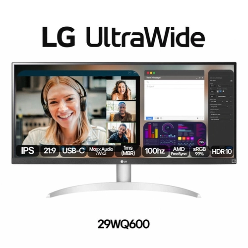 LG MONITOR 29" BRANCO ULTRAWIDE 100HZ 1MS FHD