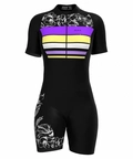 Macaquinho de Ciclismo Feminino Hibisco Roxo