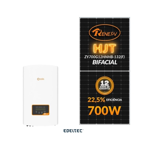 Gerador Edeltec Solar Solis 11,20 Kwp Mon. 220v Solo (7k/700w Bifacial)