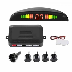 Sensor De Estacionamento Ré 4 Sensores Display Led Sinal Sonoro Knup Kp-s100