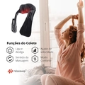 Colete Massageador Shiatsu com Luz e Aquecimento Suave Relaxshop – Alívio de Tensões e Relaxamento Muscular