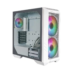 Gabinete Cooler Master Haf 500 Lateral Vidro Temperado - 2 Fans Argb 200mm Led Argb - Branco - H500-wgnn-s00