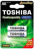 Pilha Recarregável AA Toshiba 2600mah ( pequena ) com 2 unidades.