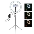 Iluminador Ring Light Com Tripé 12 26cm Iluminação Prof Led Selfie - styllus