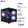 Computador 3000 Core I3 3220 3.30ghz Memória 8gb Ddr3 Ssd 256gb Nvme Rx 550 4gb Fonte 400w  Linux Ubuntu