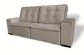Estofado Retrátil e Reclinável Camila 2,40mt Suede Bege