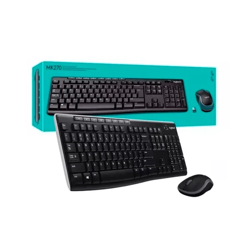Kit Teclado E Mouse Sem Fio MK270 Preto Logitech