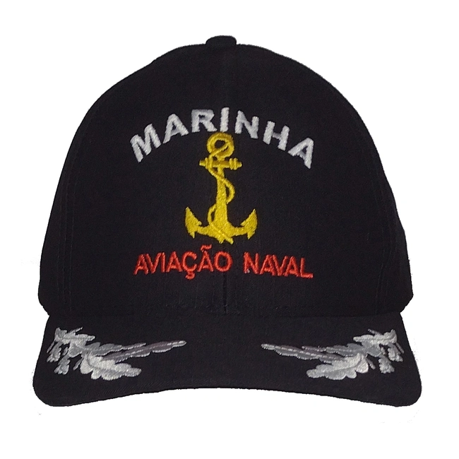 Boné Bordado Marinha  Aviação Naval (Aba Bordada)