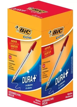 Caneta Esferográfica Bic Cristal 1.0mm Vermelha Caixa Com 50 Unidades