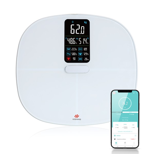 Balança Inteligente Bioimpedância Digital Corporal Bio Plus Branca