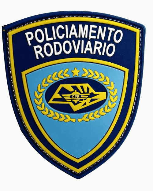 Brasão emborrachado Colorido - Policiamento Rodoviário