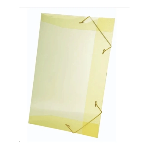 Pasta Aba Elástico Plástica Amarelo Oficio Line Dello