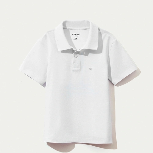 Camisa Polo Hering Manga Curta Em Piquet Masculina - Branca