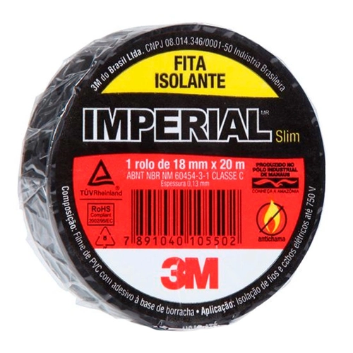 Fita Isolante 3m Imperial Slim 18x20 Metros