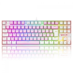 Teclado Mecânico Redragon Kumara RGB, Com fio, ABNT2, Switch Marrom, Branco E Rosa - K552PW-RGB (PT-BROWN)