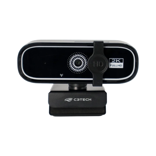 Webcam C3tech QHD 2K Preto - WB-200BK