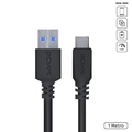 Cabo Usb-C Tipo-C Para USB-A 3.0 Pcyes 1 Metro Preto - P3UACP-1