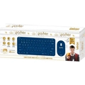 Kit Teclado e Mouse Letron  Sem Fio Harry Potter Azul - 85091