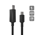 Cabo Usb Tipo-c P/ Usb b 2.0 - Preto - 1 Metro - Pucbp-1