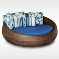 Chaise Redonda de Alumínio e Fibra Sintética  180 cm Florianópolis