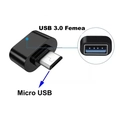 Adaptador V8 Micro Usb Otg Macho Dados Para Usb 3.0 Fêmea le-5530 - ITBlue