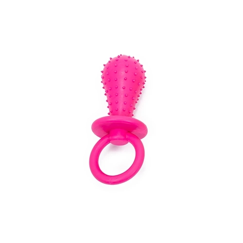 Brinquedo Mordedor Chupeta com Porta Petiscos para Cachorros Rosa