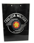 Prancheta Alumínio Operacional- Fundo preto c/ logo da PMESP