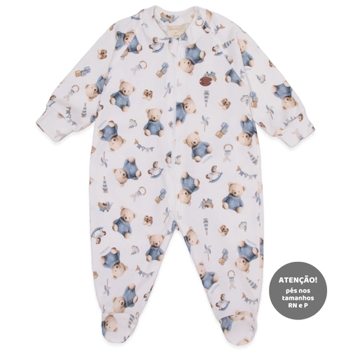 Macacão Manga Longa Estampado com Ziper Suedine Masculino – Brinquedos Masculinos