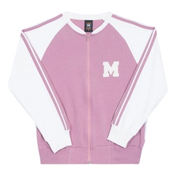 Jaqueta Moletom Peluciada Zíper Uva Randa Mundu - Feminina