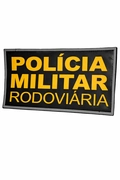 Emborrachado Costas- Polícia Militar Rodoviária ( 20cm x 9cm)