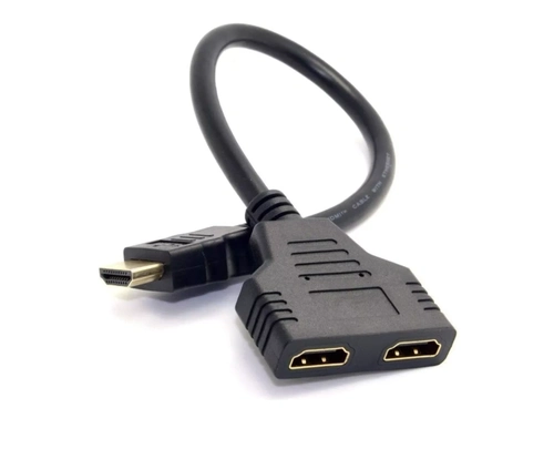 Cabo Hdmi em Y, Splitter, Duplicador 1x2, Full Hd, 1080p