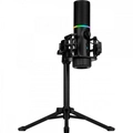 Microfone Gamer Streamplify Mic Tripod Com Tripé Ajustável Preto Rgb Mi-48-rgb-tp-bk