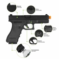 Pistola Airsoft à Gás GBB Green Gás R17 OD Blowback -QGK