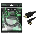 Cabo Hdmi 90° Gold 3m - 2.0 4k Hdr 19p