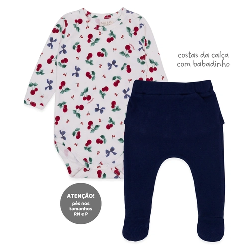 Conjunto Body Manga Longa Estampado e Mijão Babadinho Suedine Feminino – Cerejinhas