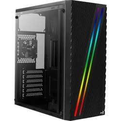 Gabinete Gamer Aerocool Streak Preto Rgb Lateral Acrílico