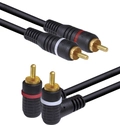 Cabo 2 Rca x 2 Rca 90º Áudio Profissional 5 Metros (pacote C/ 10) - L22m