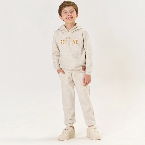 Conjunto Moletom Peluciado Positive Mescla Tileesul - Masculino