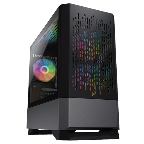 Gabinete Gamer Cougar MG140 AIR RGB, Mini Tower, Vidro Temperado, mATX, Black, Sem Fonte - 385JM80.0001