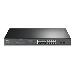Switch Gigabit Easy Smart 10/100/1000 C/ 18 Portas (sendo 16 Poe + 2 Sfp) Tl-sg1218mpe Smb