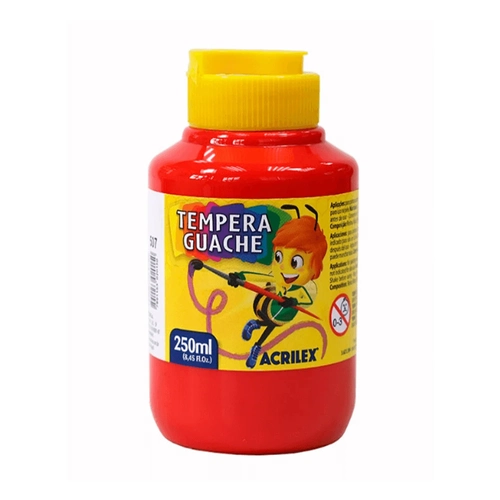 Tinta Guache 507 Vermelho Fogo 250ml Acrilex