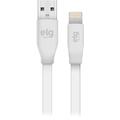 Cabo Lightning ELG, 1.25m, Flat Para Iphone, Recarga e Sincronização, Branco - S810