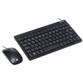 Kit Mini Teclado e Mouse Usb Corp Flat - Teclas Chocolate - Mouse 1200dpi Cabo 1.8m Preto - Vinik - Dc120