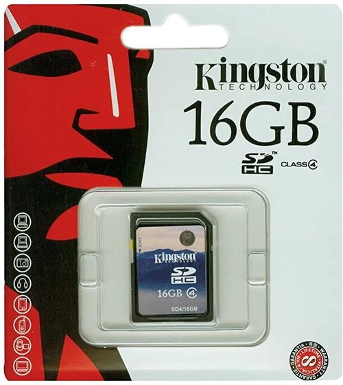 Cartão De Memória Sd 16Gb Classe 4 - kingston