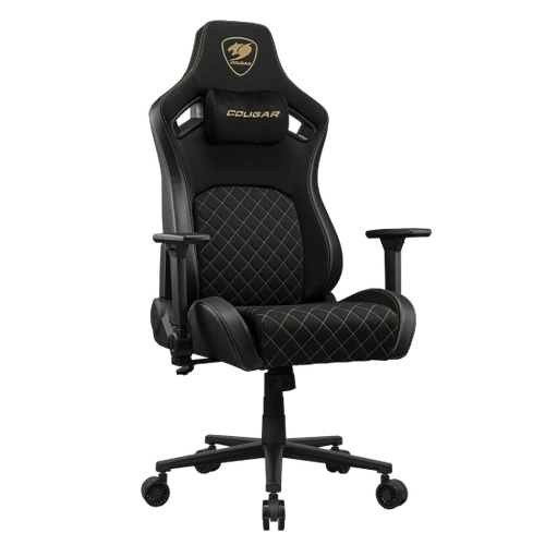 Cadeira Gamer Cougar Defensor Gold F, Preto e Gold - 3MDFFGLB.0001