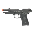 (Kit) Pistola de Airgun Gás Green Gás 92 A1 AG Slide Metal BK GBB 4,5mm + 5 Cilindros de Co2 + 300 Esferas - QGK