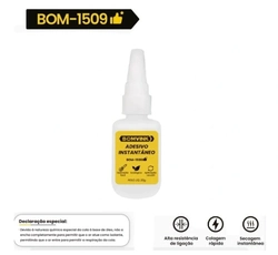 Cola Adesiva Instantane alta resistência de ligação 20g Bom-1509 - BomVink