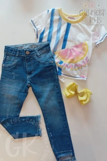 calça jeasn infantil