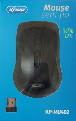 Mouse Optico sem fio 1600DPI 4 botões Kp-mu402 - Knup